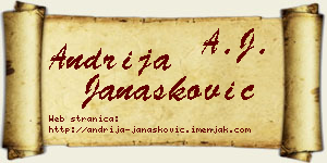 Andrija Janašković vizit kartica